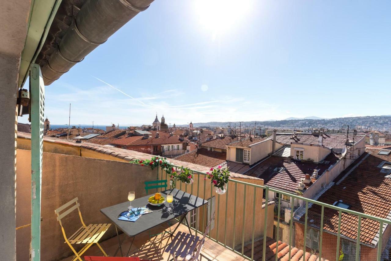 La Croix - F3, Terrasse Vue Panoramique, Vieux-Nice Old Town And Terrace Экстерьер фото
