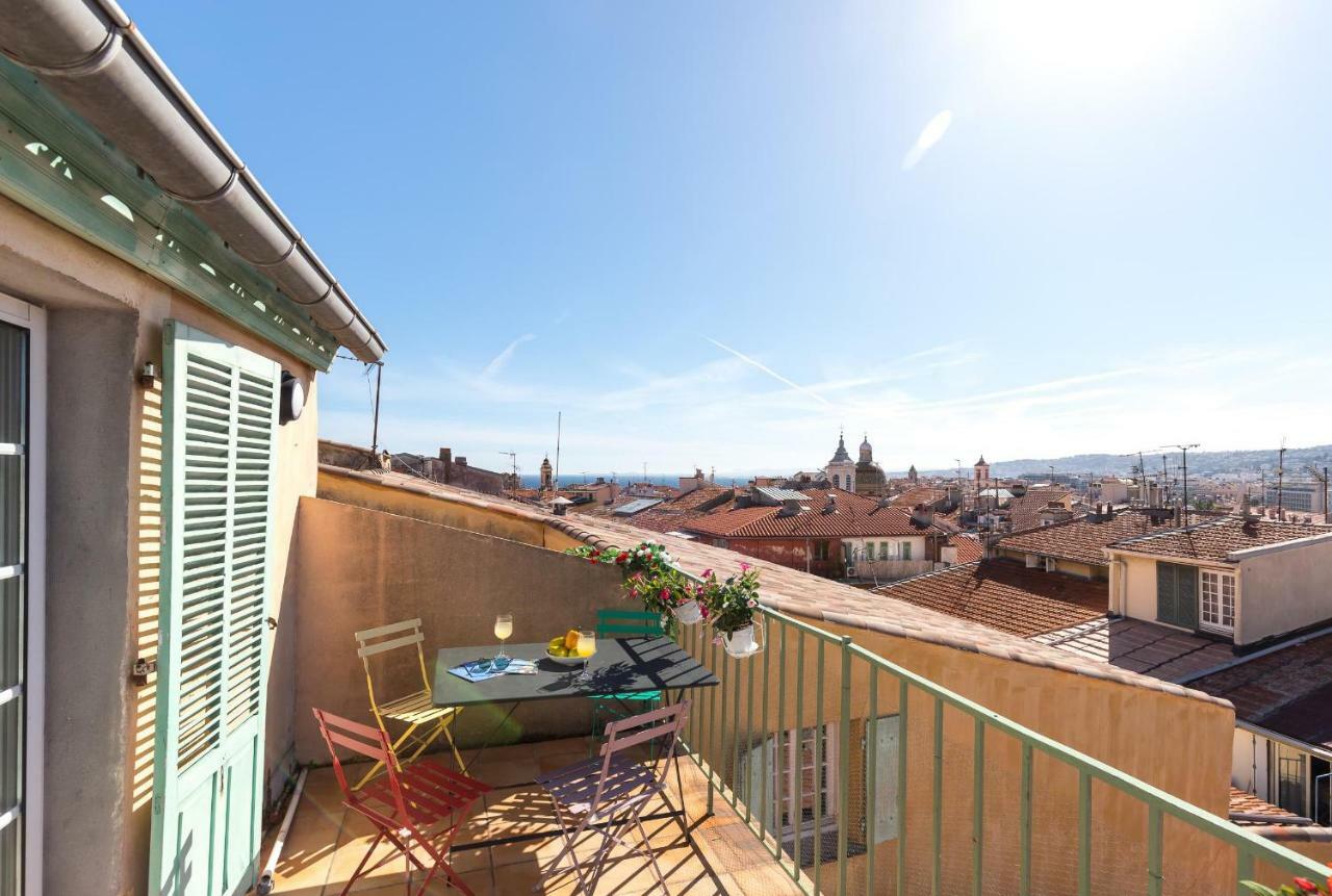La Croix - F3, Terrasse Vue Panoramique, Vieux-Nice Old Town And Terrace Экстерьер фото